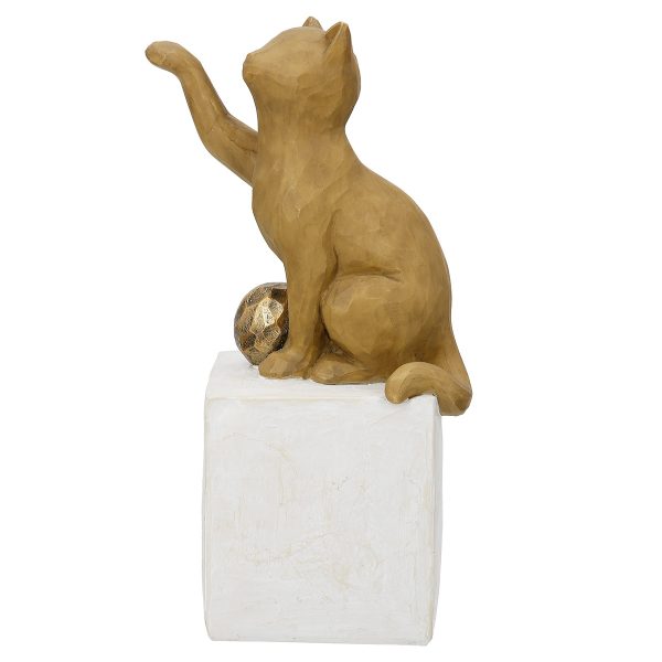 Φιγούρα Cat "Charlie" Πολυρεζίνη Brown PU 4 7.5x8.5x19.5cm - Image 3