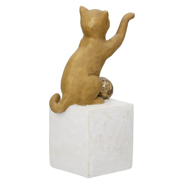 Φιγούρα Cat "Charlie" Πολυρεζίνη Brown PU 4 7.5x8.5x19.5cm - Image 4