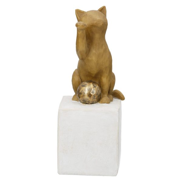Φιγούρα Cat "Charlie" Πολυρεζίνη Brown PU 4 7.5x8.5x19.5cm - Image 5