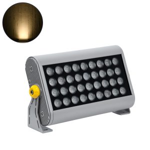 FLOOD-HENA 90639 Προβολέας Σποτ Wall Washer LED 36W 3240lm 30° AC 220-240V Αδιάβροχο IP65 Θερμό Λευκό 3000K – Ασημί – Μ30 x Π6 x Υ17cm – 3 Χρόνια Εγγύηση