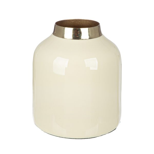 Βάζο "Roro" Μέταλλο Cream Πράσινο PU Pcs. Assorted H. 10 cm D. 85 cm - Image 3