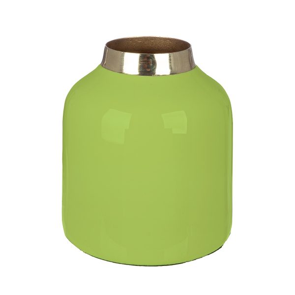 Βάζο "Roro" Μέταλλο Cream Πράσινο PU Pcs. Assorted H. 10 cm D. 85 cm - Image 4