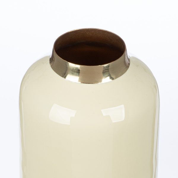 Βάζο "Roro" Μέταλλο Cream Πράσινο PU Pcs. Assorted H. 10 cm D. 85 cm - Image 5