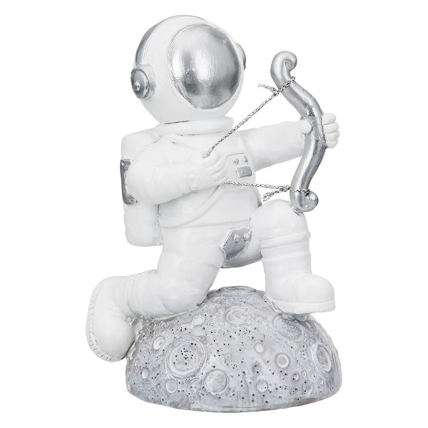 Figure Astronaut Poly White Silver Ποικιλία 3 φορές 11X5X12Cm 11X5X12Cm - Image 4