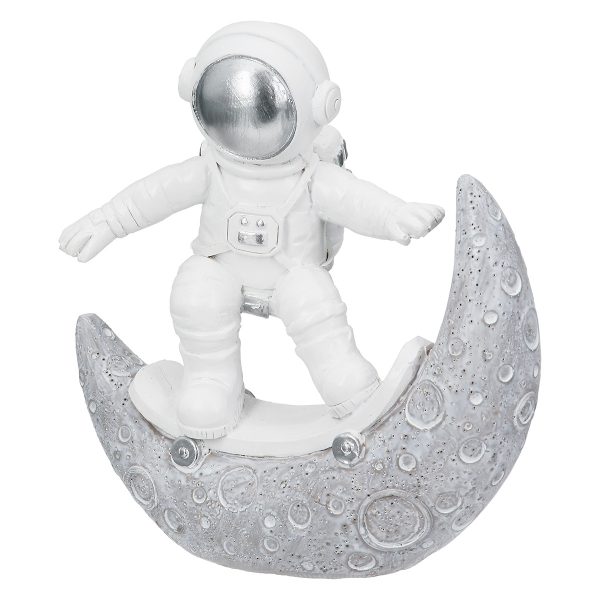 Figure Astronaut Poly White Silver Ποικιλία 3 φορές 11X5X12Cm 11X5X12Cm - Image 5