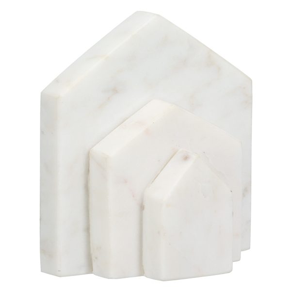 Βιβλιοθήκη Σπίτι Μαρμάρινο Μπεζ Λευκό 11X5X12Cm 11X5X12Cm - Image 5