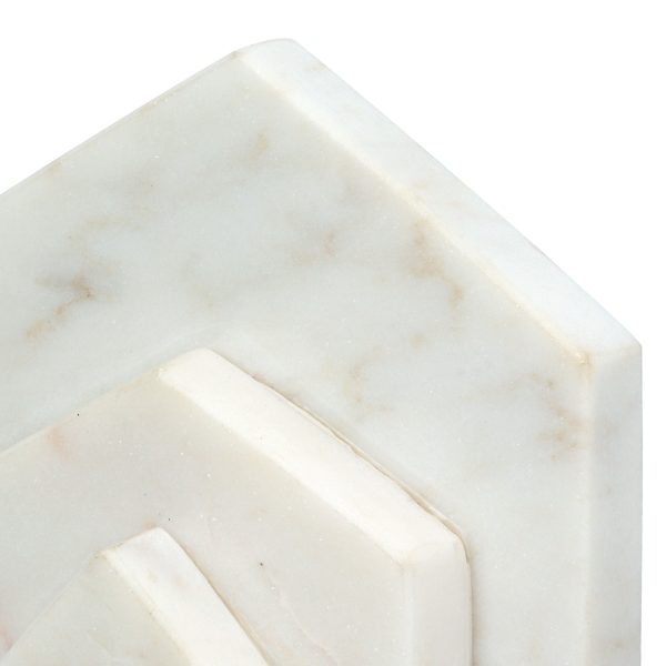 Βιβλιοθήκη Σπίτι Μαρμάρινο Μπεζ Λευκό 11X5X12Cm 11X5X12Cm - Image 4