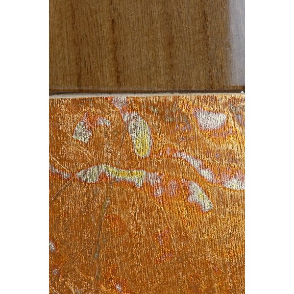 Ανάγλυφο Σταντ Κερί 'Otonal' MDF Εκρού/Πορτοκαλί 5x7x20.5cm - Image 5