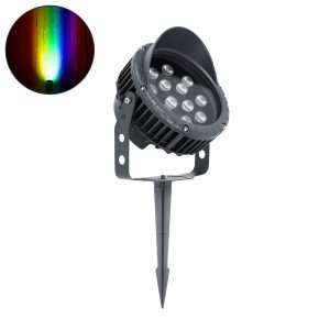 TREELIGHT-VINA 90362 Σποτ Φωτισμού με Αντιθαμβωτική Γρίλια για Φυτά – Δέντρα με Βάση Κήπου / Καρφωτό LED 24W 2040lm 10° DC 24V Αδιάβροχο IP65 RGBW DMX512 Dimmable – Γκρι Ανθρακί – Μ21.5 x Π18.3 x Υ14cm – 3 Χρόνια Εγγύηση