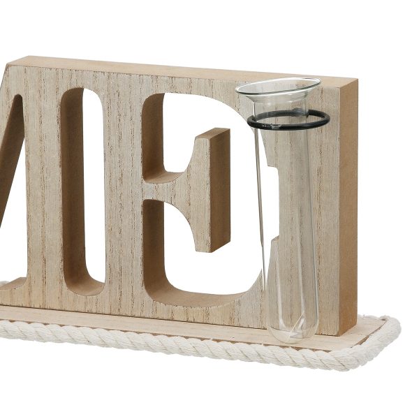 Lettering "Home" Ξύλο Ecru PU 4 47x7.5x12.5cm - Image 3