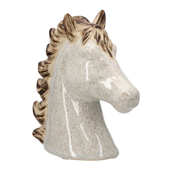 Sculpture Horse Ceramic Beige 14X6X14Cm 14X6X14Cm - Image 4