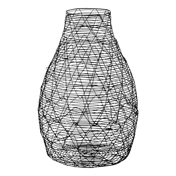 Βάζο Βολβώδες Μεταλλικό Μαύρο D17X26Cm D17X26Cm - Image 3