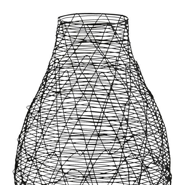 Βάζο Βολβώδες Μεταλλικό Μαύρο D17X26Cm D17X26Cm - Image 4