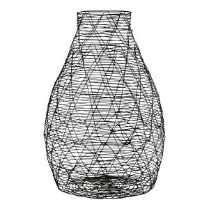 Βάζο Βολβώδες Μεταλλικό Μαύρο D17X26Cm D17X26Cm