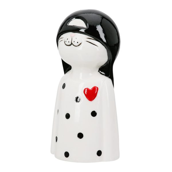 Figure Cat Porcelain White 2 Assorted 6X5X12Cm 6X5X12Cm - Image 5