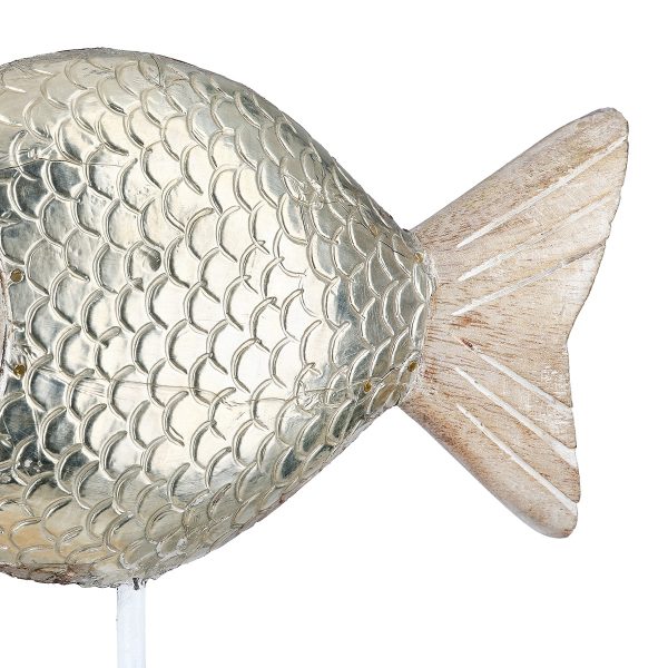 Stand Relief Fish Mango Wood Φυσικά Χρώματα 21X7X25Cm 21X7X25Cm - Image 4