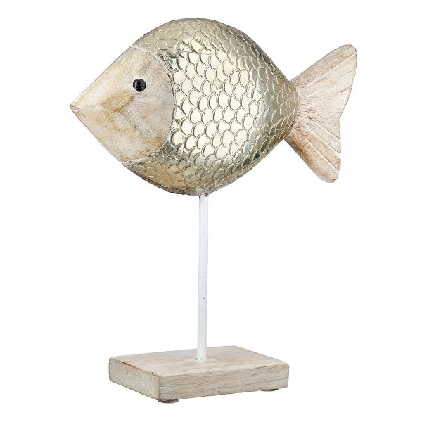 Stand Relief Fish Mango Wood Φυσικά Χρώματα 21X7X25Cm 21X7X25Cm - Image 2