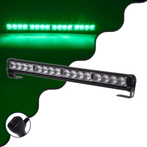 85273 PRO Series Μπάρα Σήμανσης Οχήματος Security – Ασφαλείας για Αυτοκίνητα & Φορτηγά 16 Προγραμμάτων Φωτισμού STROBE LED SMD 3030 32W DC 10-30V Αδιάβροχη IP66 Πράσινο