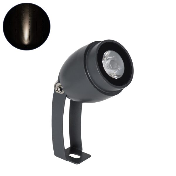 TREELIGHT-TREEGAL 90462 Σποτ Φωτισμού για Φυτά - Δέντρα με Βάση Μπετού & Κορμού LED 3W 345lm 15° DC 24V Αδιάβροχο IP67 Φυσικό Λευκό 4500K Dimmable - Γκρι Ανθρακί - Μ5 x Π5 x Υ14.7cm - 3 Χρόνια Εγγύηση