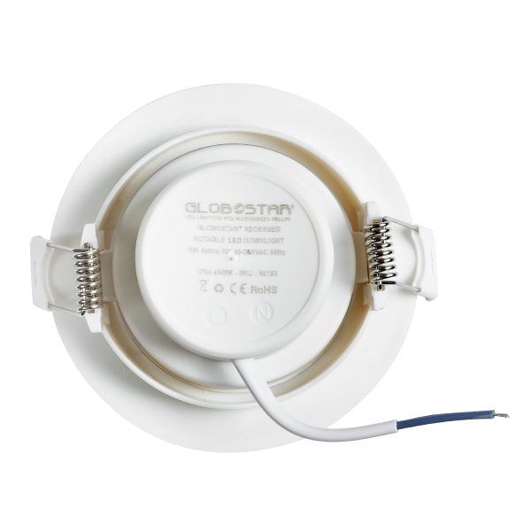 DE VALERA 60184 Χωνευτό Κινούμενο Downlight Σποτ LED 5W 470lm 60° AC 220-240V IP20 Θερμό Λευκό 2700K - Bridgelux SMD Chip & TÜV SÜD Driver - Λευκό Ματ - Μ9 x Π9 x Υ4cm / Q8cm - 3 Χρόνια Εγγύηση - Image 4