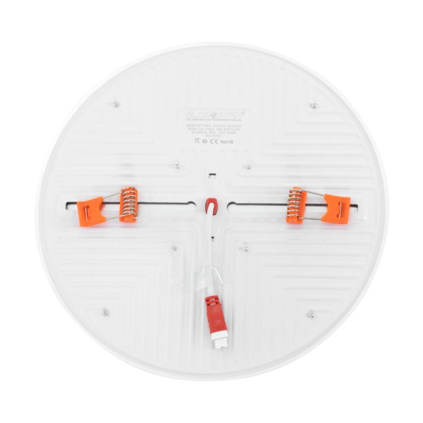 60193 Χωνευτό LED Panel FrameLess Φ22cm 33W 3393lm 180° AC 220-240V IP20 με Σύστημα Ρυθμιζόμενης Τρύπας Κοπής από 3.5εκ έως 20.5εκ - Φ22.2 x Υ2cm Θερμό Λευκό 2700K - 3 Years Warranty - Image 4