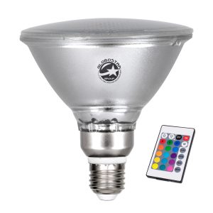 60233 Λάμπα LED E27 PAR38 Κήπου Σκληρού Υάλου 18W 1200lm 60° AC 220-240V IP65 Φ12 x Υ13cm – Εναλλαγή Φωτισμού μέσω Τηλεχειριστηρίου – Πολύχρωμο RGB – 3 Years Warranty