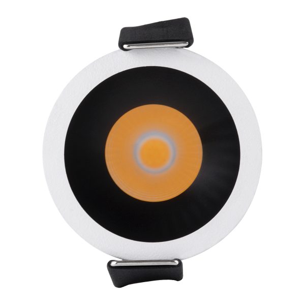 MICRO-S 60235 Χωνευτό LED Spot Downlight TrimLess Φ4cm 5W 625lm 38° AC 220-240V IP20 Φ4 x Υ5.9cm - Στρόγγυλο - Λευκό με Μαύρο Κάτοπτρο - Θερμό Λευκό 2700K - Bridgelux COB - 5 Years Warranty - Image 5