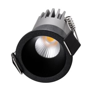 MICRO-S 60238 Χωνευτό LED Spot Downlight TrimLess Φ4cm 5W 650lm 38° AC 220-240V IP20 Φ4 x Υ5.9cm – Στρόγγυλο – Μαύρο – Φυσικό Λευκό 4500K – Bridgelux COB – 5 Years Warranty