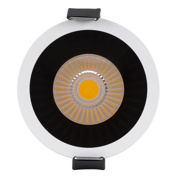 MICRO-B 60240 Χωνευτό LED Spot Downlight TrimLess Φ6cm 7W 910lm 38° AC 220-240V IP20 Φ6 x Υ7.8cm - Στρόγγυλο - Λευκό με Μαύρο Κάτοπτρο - Φυσικό Λευκό 4500K - Bridgelux COB - 5 Years Warranty - Image 5
