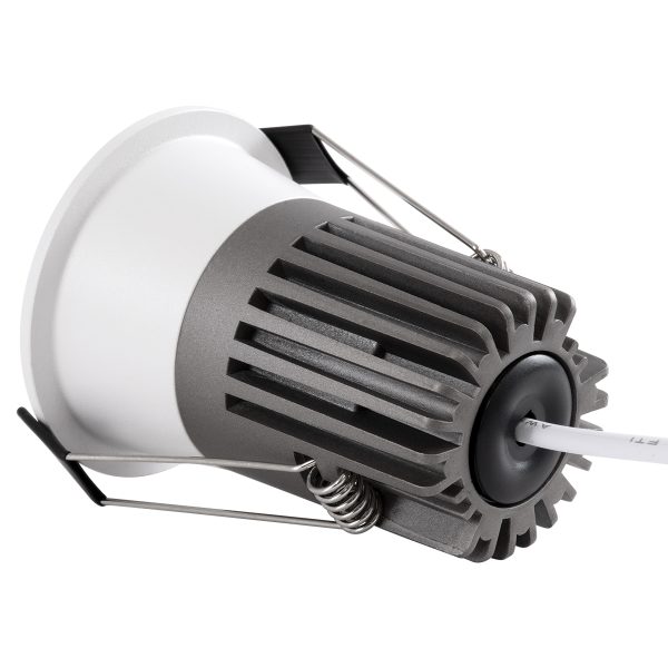 MICRO-B 60241 Χωνευτό LED Spot Downlight TrimLess Φ6cm 7W 875lm 38° AC 220-240V IP20 Φ6 x Υ7.8cm - Στρόγγυλο - Λευκό με Μαύρο Κάτοπτρο - Θερμό Λευκό 2700K - Bridgelux COB - 5 Years Warranty - Image 3