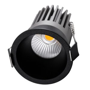 MICRO-B 60244 Χωνευτό LED Spot Downlight TrimLess Φ6cm 7W 910lm 38° AC 220-240V IP20 Φ6 x Υ7.8cm – Στρόγγυλο – Μαύρο – Φυσικό Λευκό 4500K – Bridgelux COB – 5 Years Warranty