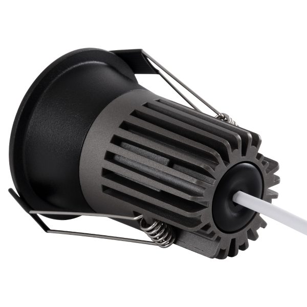 MICRO-B 60244 Χωνευτό LED Spot Downlight TrimLess Φ6cm 7W 910lm 38° AC 220-240V IP20 Φ6 x Υ7.8cm - Στρόγγυλο - Μαύρο - Φυσικό Λευκό 4500K - Bridgelux COB - 5 Years Warranty - Image 3