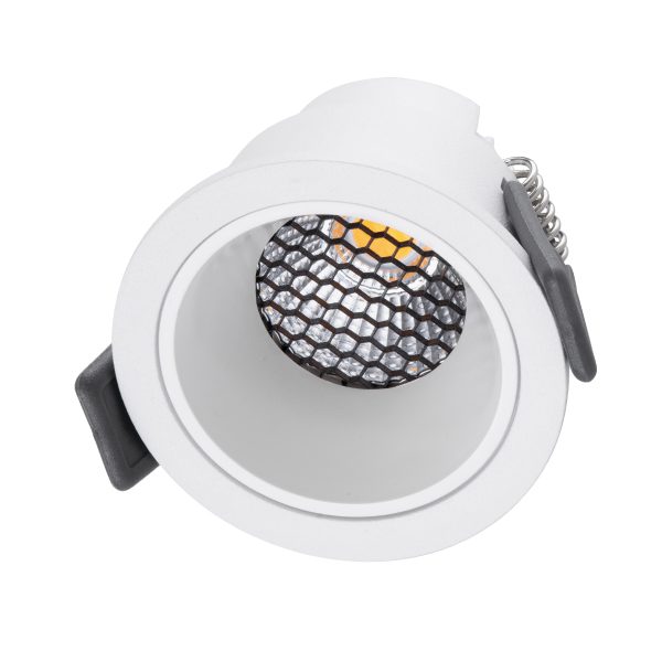 PLUTO-S 60248 Χωνευτό LED Spot Downlight TrimLess Φ6.4cm 7W 910lm 38° AC 220-240V IP20 Φ6.4 x Υ4.9cm - Στρόγγυλο - Λευκό & Anti-Glare HoneyComb - Φυσικό Λευκό 4500K - Bridgelux COB - 5 Years Warranty - Image 2