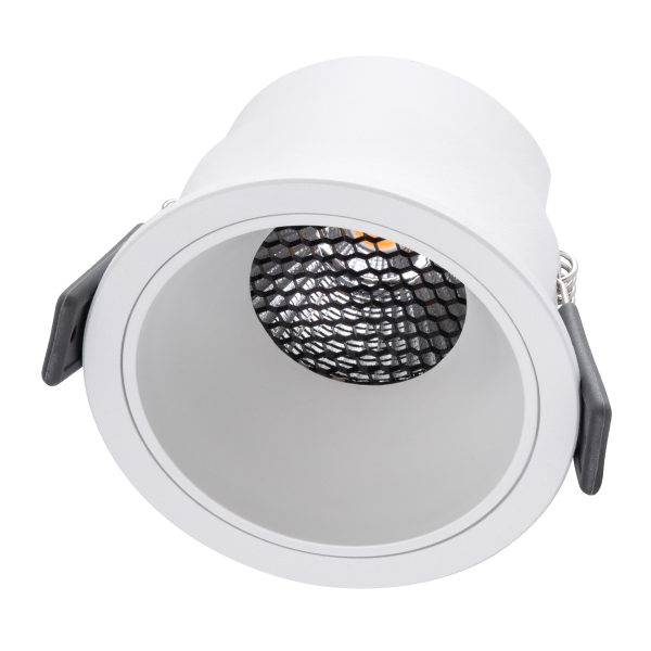 PLUTO-M 60255 Χωνευτό LED Spot Downlight TrimLess Φ8.4cm 10W 1250lm 38° AC 220-240V IP20 Φ8.4 x Υ5.9cm - Στρόγγυλο - Λευκό & Anti-Glare HoneyComb - Θερμό Λευκό 2700K - Bridgelux COB - 5 Years Warranty - Image 2