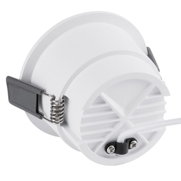 PLUTO-M 60255 Χωνευτό LED Spot Downlight TrimLess Φ8.4cm 10W 1250lm 38° AC 220-240V IP20 Φ8.4 x Υ5.9cm - Στρόγγυλο - Λευκό & Anti-Glare HoneyComb - Θερμό Λευκό 2700K - Bridgelux COB - 5 Years Warranty - Image 3