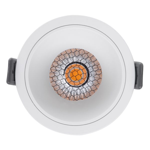 PLUTO-M 60255 Χωνευτό LED Spot Downlight TrimLess Φ8.4cm 10W 1250lm 38° AC 220-240V IP20 Φ8.4 x Υ5.9cm - Στρόγγυλο - Λευκό & Anti-Glare HoneyComb - Θερμό Λευκό 2700K - Bridgelux COB - 5 Years Warranty - Image 5