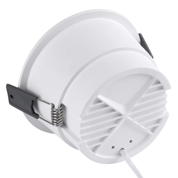 PLUTO-B 60258 Χωνευτό LED Spot Downlight TrimLess Φ10.4cm 15W 1950lm 38° AC 220-240V IP20 Φ10.4 x Υ6.5cm - Στρόγγυλο - Λευκό με Μαύρο Κάτοπτρο & Anti-Glare HoneyComb - Φυσικό Λευκό 4500K - Bridgelux COB - 5 Years Warranty - Image 3