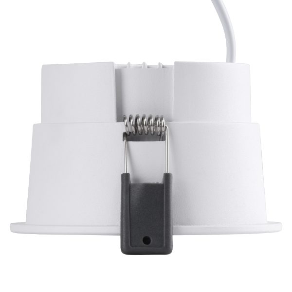 PLUTO-B 60258 Χωνευτό LED Spot Downlight TrimLess Φ10.4cm 15W 1950lm 38° AC 220-240V IP20 Φ10.4 x Υ6.5cm - Στρόγγυλο - Λευκό με Μαύρο Κάτοπτρο & Anti-Glare HoneyComb - Φυσικό Λευκό 4500K - Bridgelux COB - 5 Years Warranty - Image 4