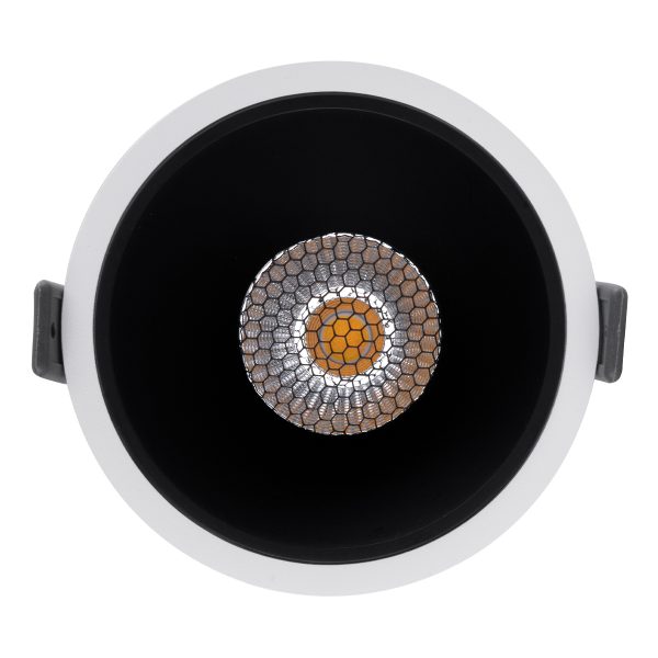 PLUTO-B 60258 Χωνευτό LED Spot Downlight TrimLess Φ10.4cm 15W 1950lm 38° AC 220-240V IP20 Φ10.4 x Υ6.5cm - Στρόγγυλο - Λευκό με Μαύρο Κάτοπτρο & Anti-Glare HoneyComb - Φυσικό Λευκό 4500K - Bridgelux COB - 5 Years Warranty - Image 5