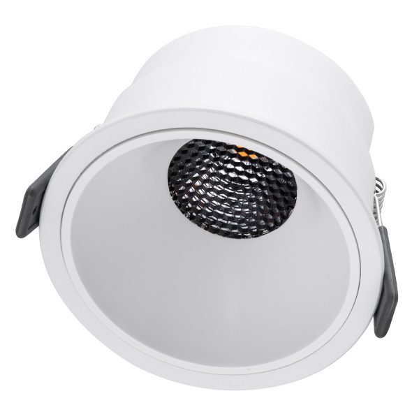PLUTO-B 60261 Χωνευτό LED Spot Downlight TrimLess Φ10.4cm 15W 1875lm 38° AC 220-240V IP20 Φ10.4 x Υ6.5cm - Στρόγγυλο - Λευκό & Anti-Glare HoneyComb - Θερμό Λευκό 2700K - Bridgelux COB - 5 Years Warranty - Image 2