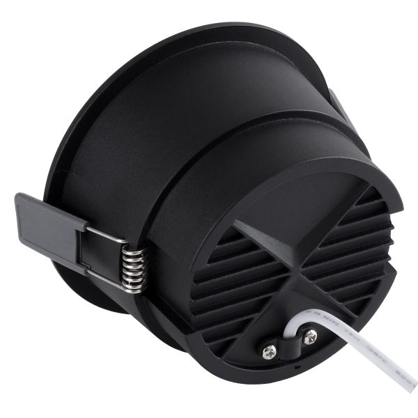 PLUTO-B 60262 Χωνευτό LED Spot Downlight TrimLess Φ10.4cm 15W 1950lm 38° AC 220-240V IP20 Φ10.4 x Υ6.5cm - Στρόγγυλο - Μαύρο & Anti-Glare HoneyComb - Φυσικό Λευκό 4500K - Bridgelux COB - 5 Years Warranty - Image 3