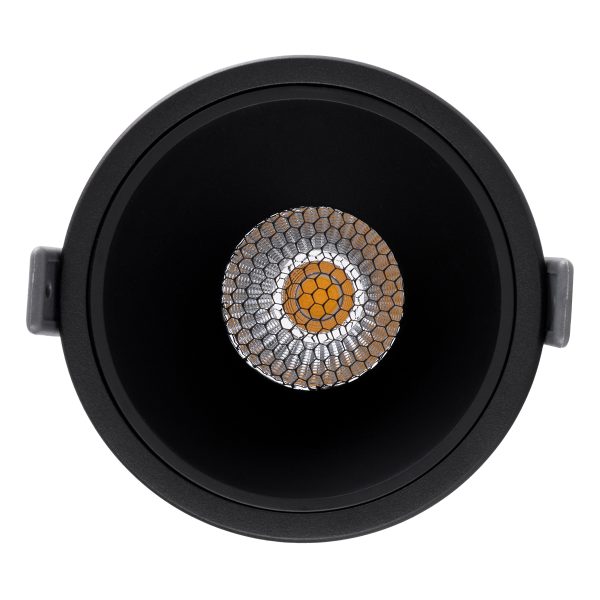 PLUTO-B 60262 Χωνευτό LED Spot Downlight TrimLess Φ10.4cm 15W 1950lm 38° AC 220-240V IP20 Φ10.4 x Υ6.5cm - Στρόγγυλο - Μαύρο & Anti-Glare HoneyComb - Φυσικό Λευκό 4500K - Bridgelux COB - 5 Years Warranty - Image 5