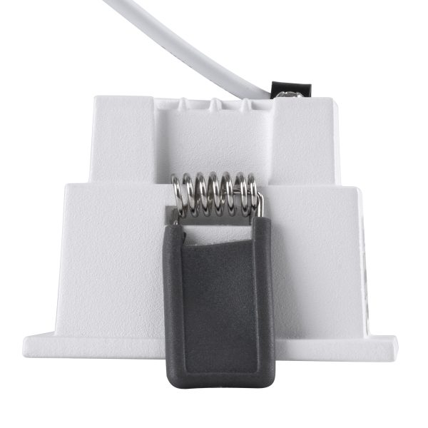 PLUTO-S 60264 Χωνευτό LED Spot Downlight TrimLess Μ6.4xΠ6.4cm 7W 910lm 38° AC 220-240V IP20 Μ6.4 x Π6.4 x Υ4.9cm - Τετράγωνο - Λευκό με Μαύρο Κάτοπτρο & Anti-Glare HoneyComb - Φυσικό Λευκό 4500K - Bridgelux COB - 5 Years Warranty - Image 4