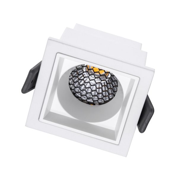 PLUTO-S 60266 Χωνευτό LED Spot Downlight TrimLess Μ6.4xΠ6.4cm 7W 910lm 38° AC 220-240V IP20 Μ6.4 x Π6.4 x Υ4.9cm - Τετράγωνο - Λευκό & Anti-Glare HoneyComb - Φυσικό Λευκό 4500K - Bridgelux COB - 5 Years Warranty - Image 2