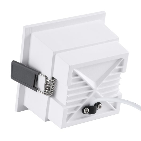 PLUTO-M 60271 Χωνευτό LED Spot Downlight TrimLess Μ8.4xΠ8.4cm 10W 1250lm 38° AC 220-240V IP20 Μ8.4 x Π8.4 x Υ5.9cm - Τετράγωνο - Λευκό με Μαύρο Κάτοπτρο & Anti-Glare HoneyComb - Θερμό Λευκό 2700K - Bridgelux COB - 5 Years Warranty - Image 3