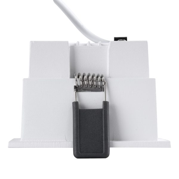 PLUTO-M 60271 Χωνευτό LED Spot Downlight TrimLess Μ8.4xΠ8.4cm 10W 1250lm 38° AC 220-240V IP20 Μ8.4 x Π8.4 x Υ5.9cm - Τετράγωνο - Λευκό με Μαύρο Κάτοπτρο & Anti-Glare HoneyComb - Θερμό Λευκό 2700K - Bridgelux COB - 5 Years Warranty - Image 4