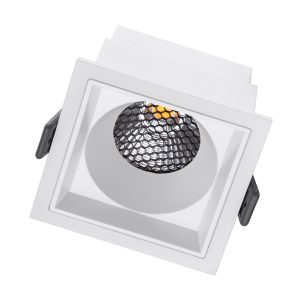 PLUTO-M 60272 Χωνευτό LED Spot Downlight TrimLess Μ8.4xΠ8.4cm 10W 1300lm 38° AC 220-240V IP20 Μ8.4 x Π8.4 x Υ5.9cm – Τετράγωνο – Λευκό & Anti-Glare HoneyComb – Φυσικό Λευκό 4500K – Bridgelux COB – 5 Years Warranty