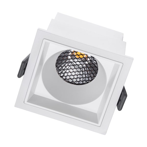 PLUTO-M 60272 Χωνευτό LED Spot Downlight TrimLess Μ8.4xΠ8.4cm 10W 1300lm 38° AC 220-240V IP20 Μ8.4 x Π8.4 x Υ5.9cm - Τετράγωνο - Λευκό & Anti-Glare HoneyComb - Φυσικό Λευκό 4500K - Bridgelux COB - 5 Years Warranty - Image 2