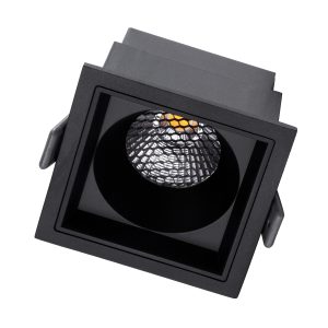 PLUTO-M 60274 Χωνευτό LED Spot Downlight TrimLess Μ8.4xΠ8.4cm 10W 1300lm 38° AC 220-240V IP20 Μ8.4 x Π8.4 x Υ5.9cm – Τετράγωνο – Μαύρο & Anti-Glare HoneyComb – Φυσικό Λευκό 4500K – Bridgelux COB – 5 Years Warranty