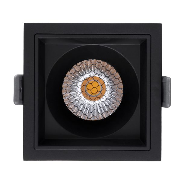 PLUTO-M 60274 Χωνευτό LED Spot Downlight TrimLess Μ8.4xΠ8.4cm 10W 1300lm 38° AC 220-240V IP20 Μ8.4 x Π8.4 x Υ5.9cm - Τετράγωνο - Μαύρο & Anti-Glare HoneyComb - Φυσικό Λευκό 4500K - Bridgelux COB - 5 Years Warranty - Image 5
